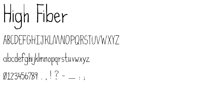 High Fiber font
